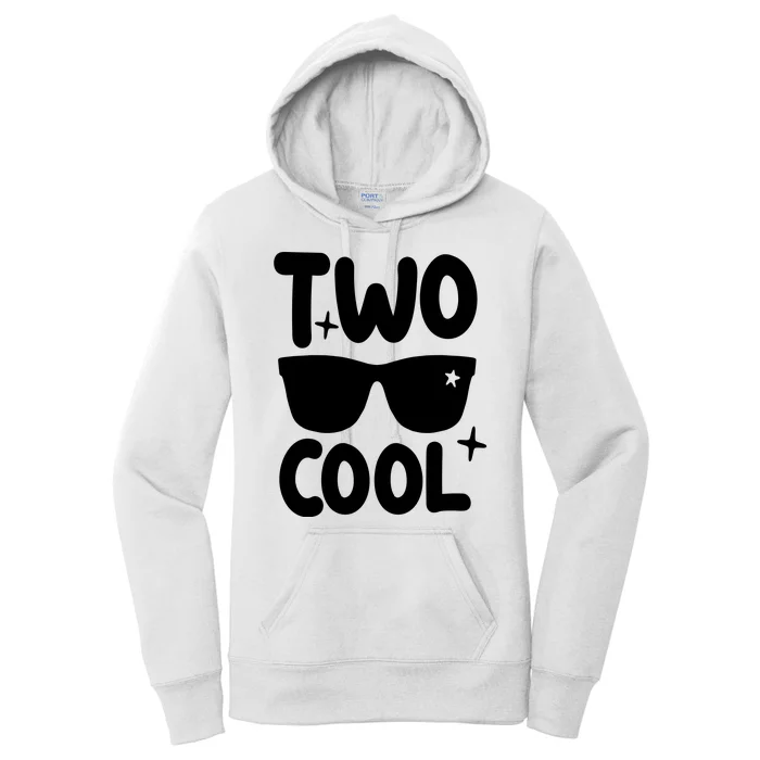 Two Cool 2nd Birthday Gift 2 Year Old Boy Second Bday Women's Pullover Hoodie