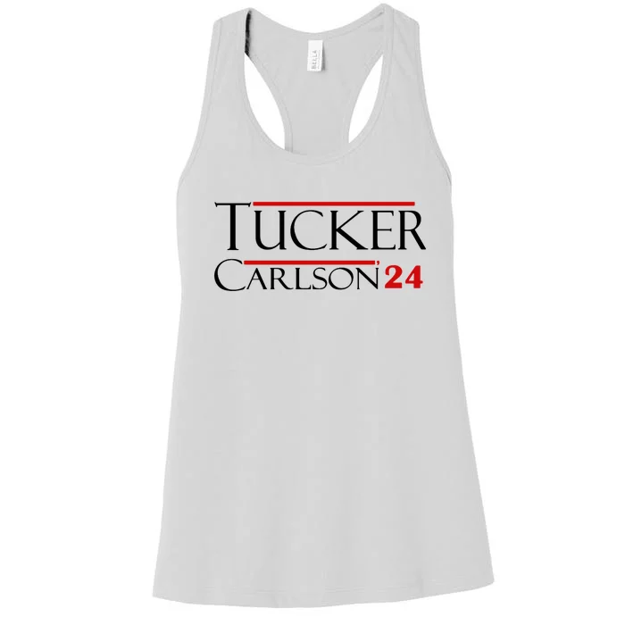 Tucker Carlson 2024 Women's Racerback Tank