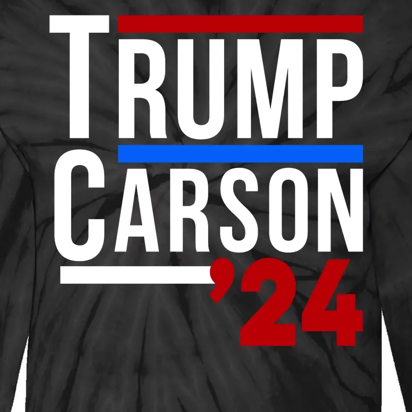 Trump Carson 2024 Tie-Dye Long Sleeve Shirt