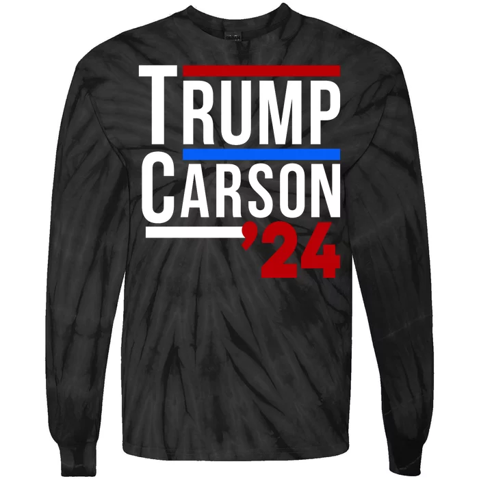 Trump Carson 2024 Tie-Dye Long Sleeve Shirt