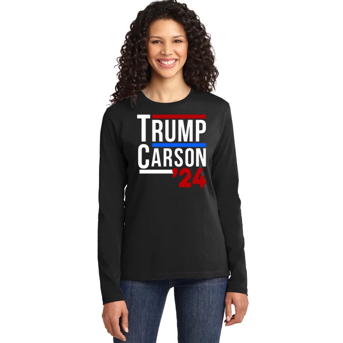 Trump Carson 2024 Ladies Long Sleeve Shirt