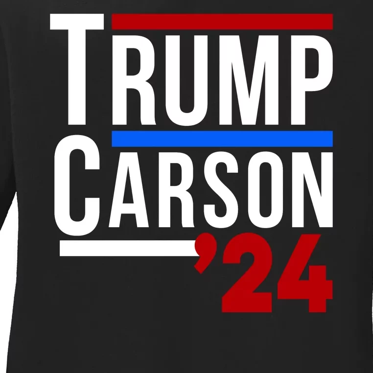 Trump Carson 2024 Ladies Long Sleeve Shirt