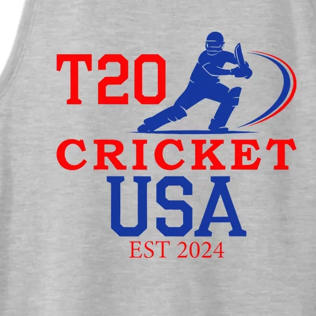 T20 Cricket 2024 Usa Ladies Tri-Blend Wicking Tank