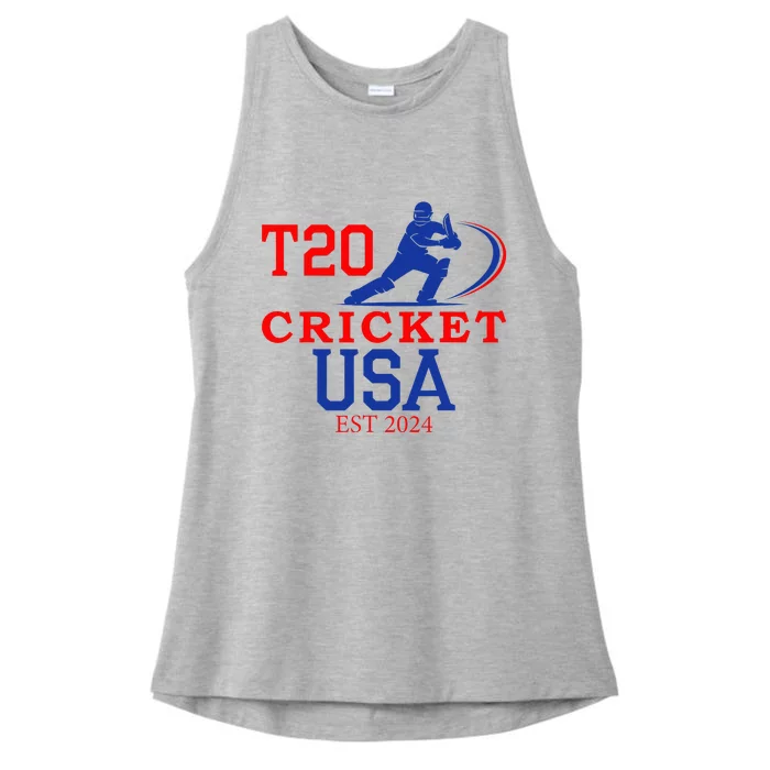 T20 Cricket 2024 Usa Ladies Tri-Blend Wicking Tank