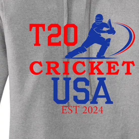 T20 Cricket 2024 Usa Women's Pullover Hoodie