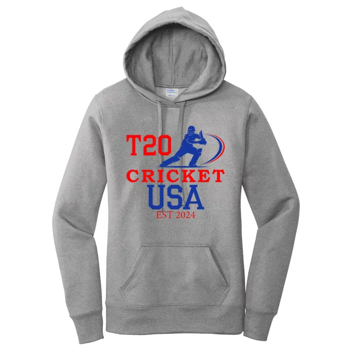 T20 Cricket 2024 Usa Women's Pullover Hoodie