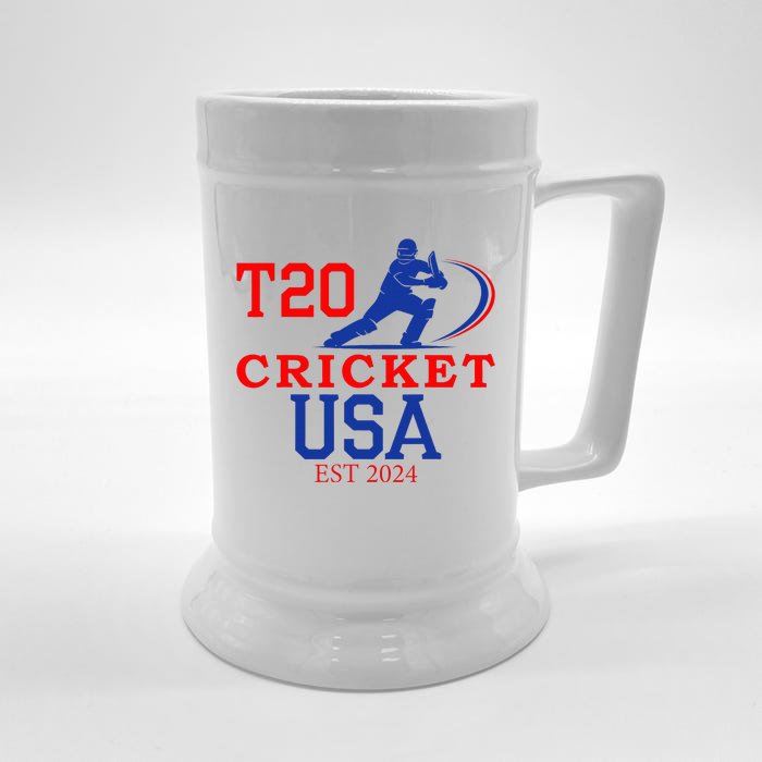 T20 Cricket 2024 Usa Front & Back Beer Stein