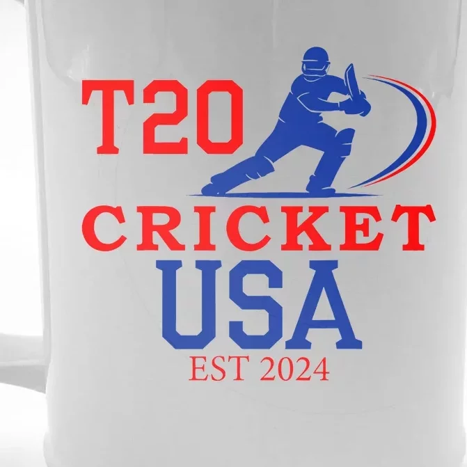 T20 Cricket 2024 Usa Front & Back Beer Stein