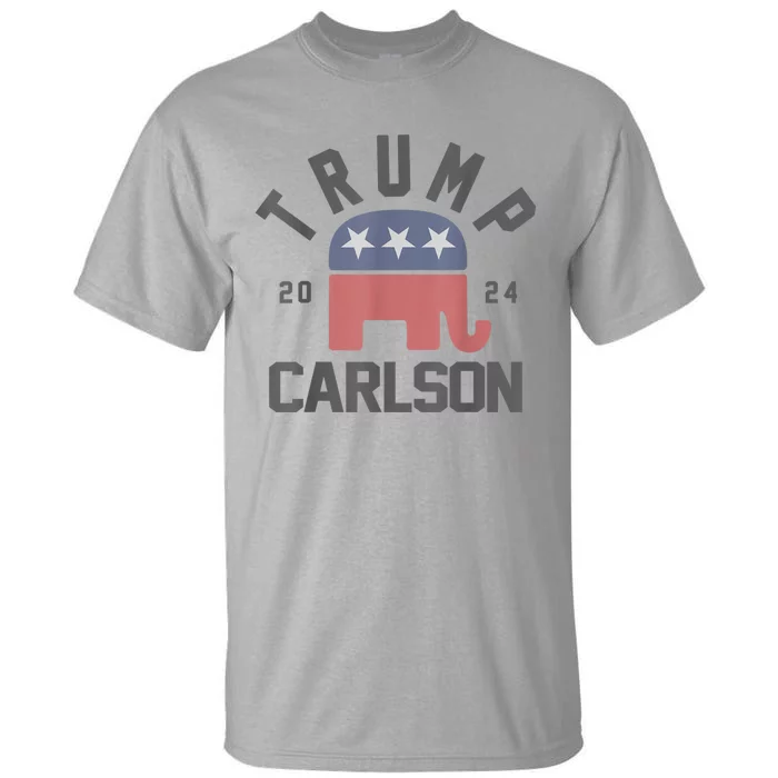 Trump Carlson 2024 President Election Pro America US Flag Tall T-Shirt