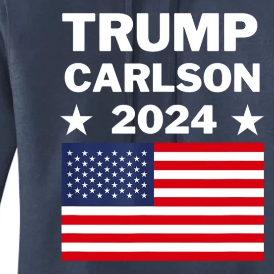 Trump Carlson 2024 Pro America Women's Pullover Hoodie