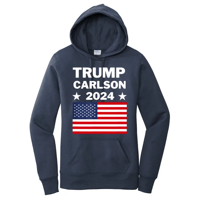 Trump Carlson 2024 Pro America Women's Pullover Hoodie