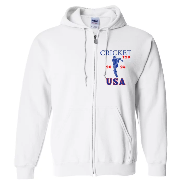 T20 Cricket 2024 Usa Full Zip Hoodie