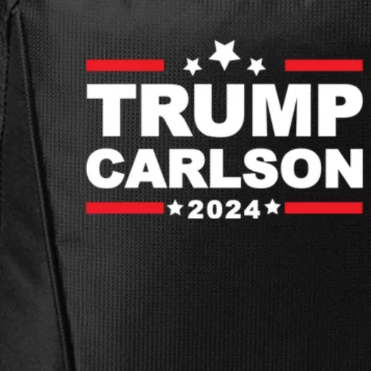 Trump Carlson 2024 President Election Pro America US Flag City Backpack