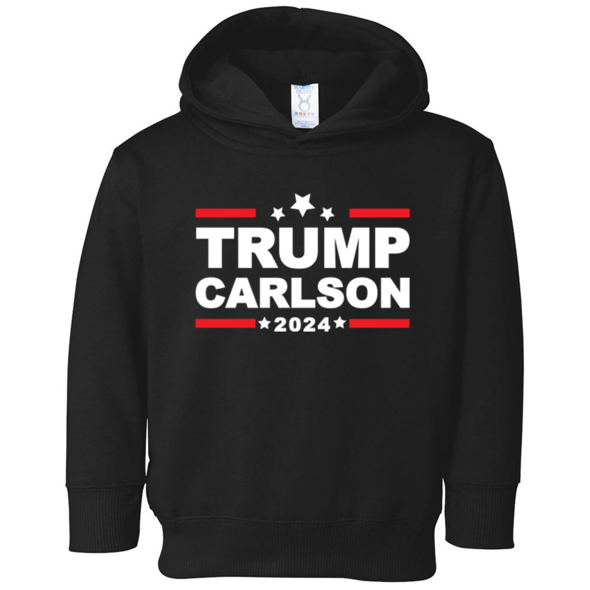 Trump Carlson 2024 President Election Pro America US Flag Toddler Hoodie TeeShirtPalace