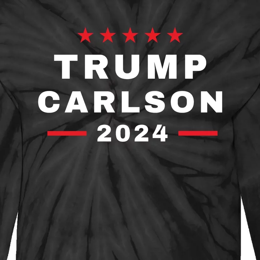 Trump Carlson 2024 President Election Pro America Tie-Dye Long Sleeve Shirt