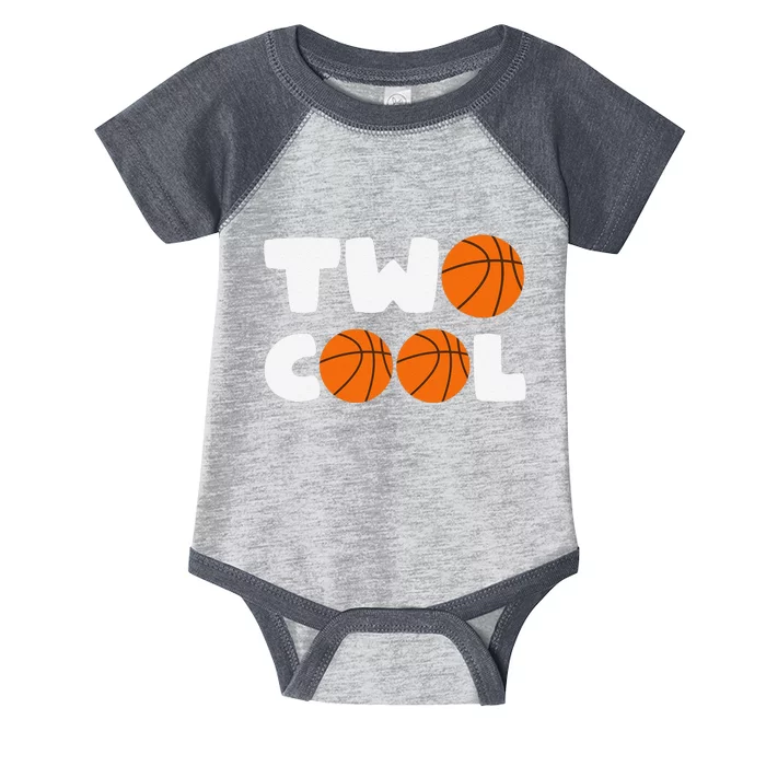 Two Cool 2nd Birthday Basketball Themed 2 Year Old Infant Baby Jersey Bodysuit