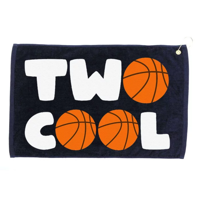 Two Cool 2nd Birthday Basketball Themed 2 Year Old Grommeted Golf Towel