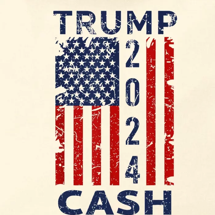 Trump Cash 2024 President Trump Supporter Reelection Zip Tote Bag