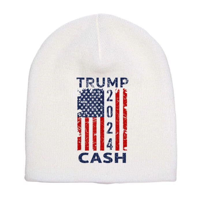 Trump Cash 2024 President Trump Supporter Reelection Short Acrylic Beanie