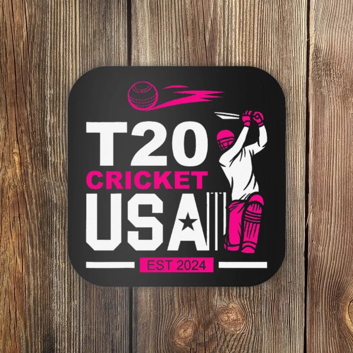 T20 Cricket 2024 Usa Cricket Fans Gift Coaster