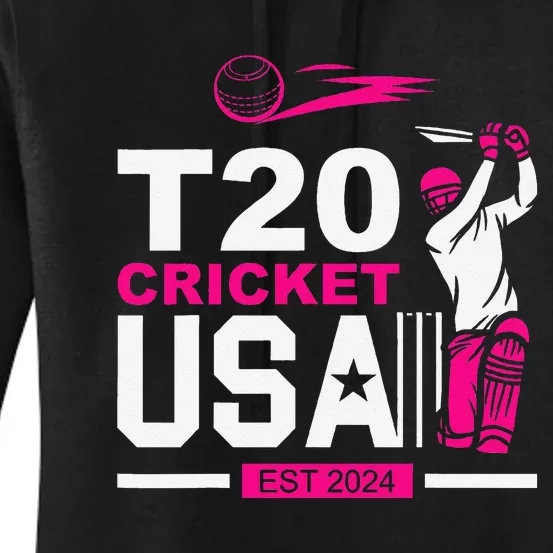 T20 Cricket 2024 Usa Cricket Fans Gift Women's Pullover Hoodie