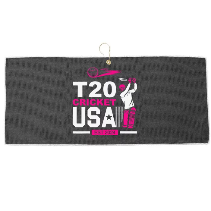 T20 Cricket 2024 Usa Cricket Fans Gift Large Microfiber Waffle Golf Towel