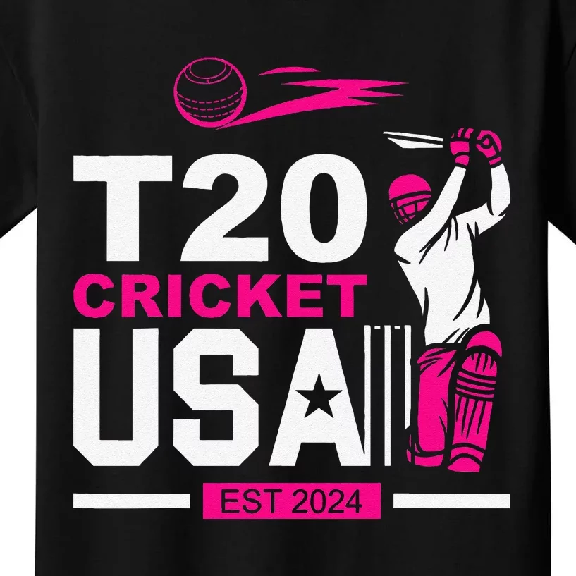 T20 Cricket 2024 Usa Cricket Fans Gift Kids T-Shirt