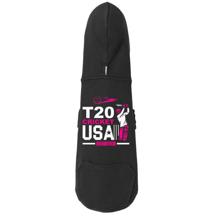 T20 Cricket 2024 Usa Cricket Fans Doggie 3-End Fleece Hoodie