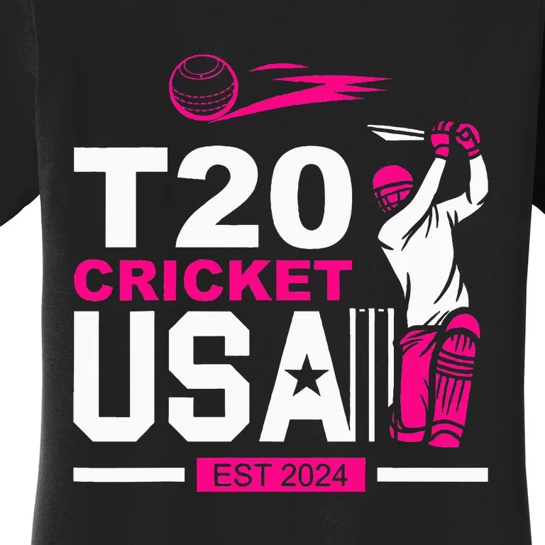 T20 Cricket 2024 Usa Cricket Fans Women's T-Shirt