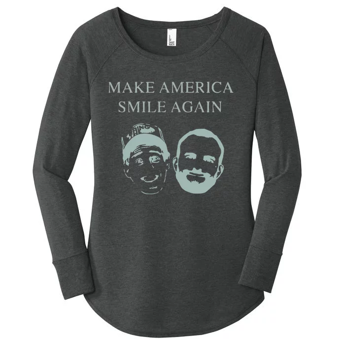 Tanner Connor 2024 Make America Smile Again Women's Perfect Tri Tunic Long Sleeve Shirt