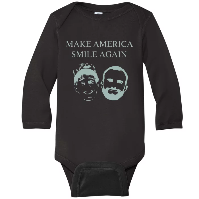 Tanner Connor 2024 Make America Smile Again Baby Long Sleeve Bodysuit