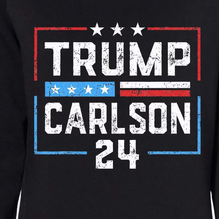 Trump Carlson 2024 President Election Pro America US Flag Womens California Wash Sweatshirt