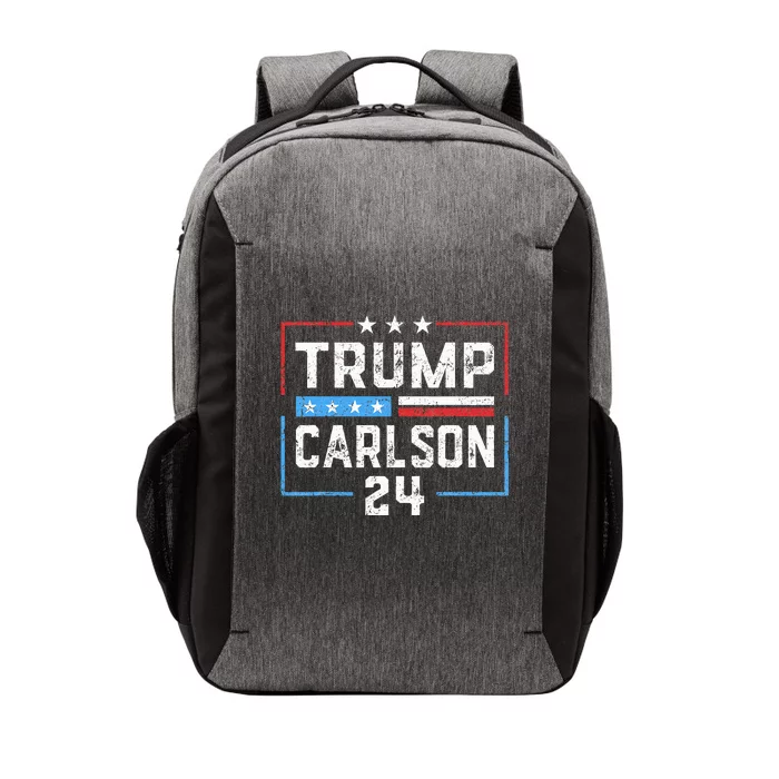 Trump Carlson 2024 President Election Pro America US Flag Vector Backpack