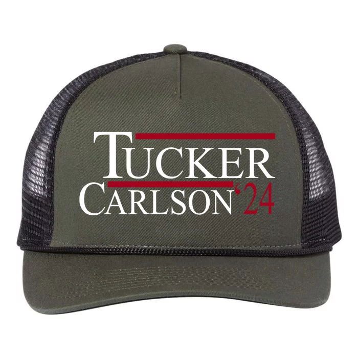 Tucker Carlson 2024 President Elections Political Retro Rope Trucker Hat Cap