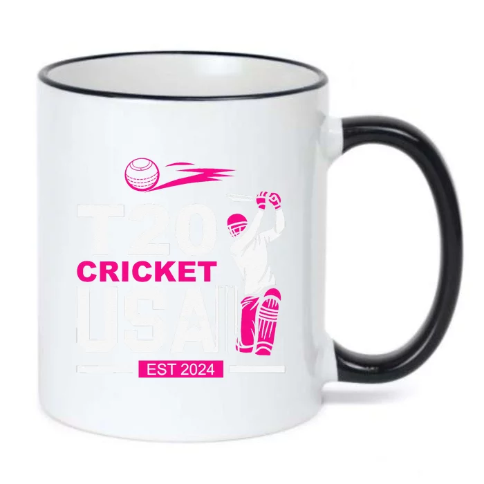 T20 Cricket 2024 Usa Cricket Fans Black Color Changing Mug