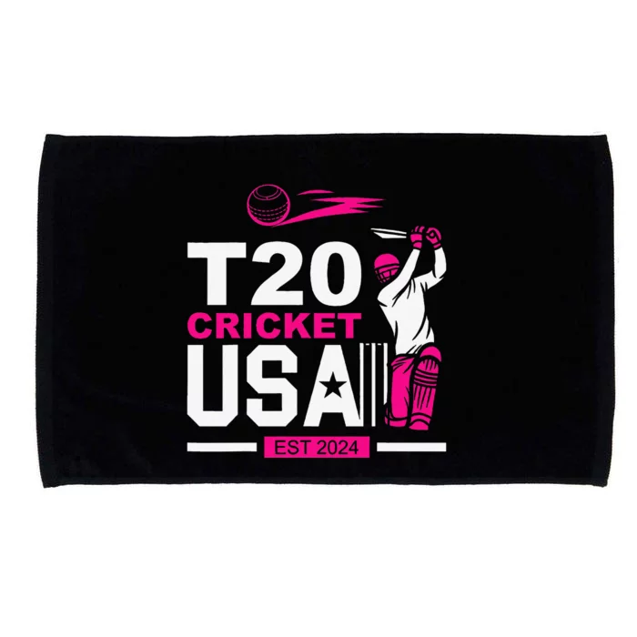 T20 Cricket 2024 Usa Cricket Fans Microfiber Hand Towel