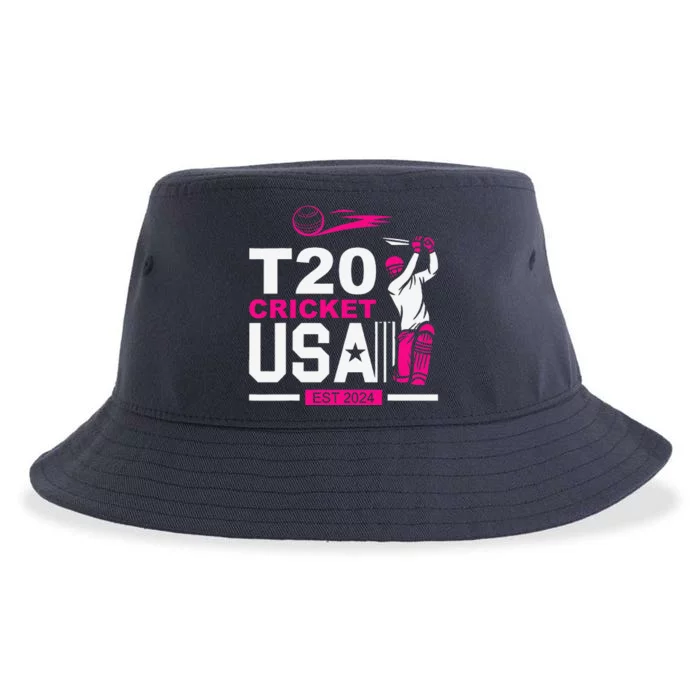 T20 Cricket 2024 Usa Cricket Fans Sustainable Bucket Hat