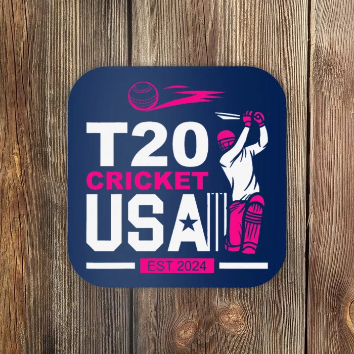 T20 Cricket 2024 Usa Cricket Fans Coaster