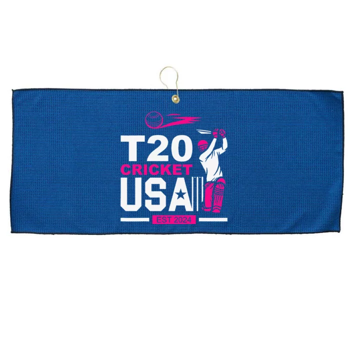 T20 Cricket 2024 Usa Cricket Fans Large Microfiber Waffle Golf Towel