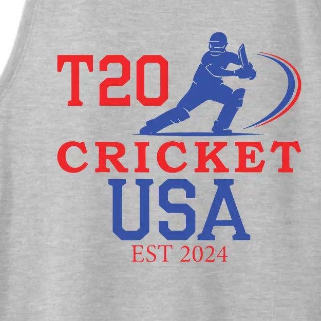 T20 Cricket 2024 Usa Ladies Tri-Blend Wicking Tank