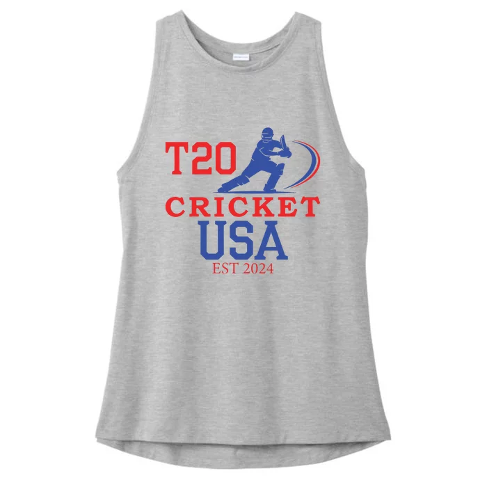 T20 Cricket 2024 Usa Ladies Tri-Blend Wicking Tank