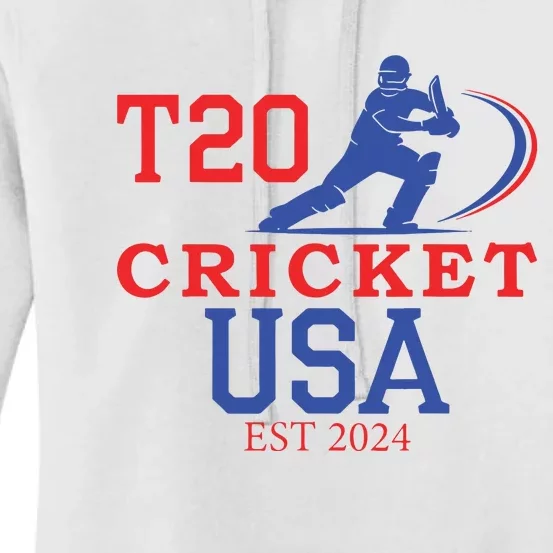 T20 Cricket 2024 Usa Women's Pullover Hoodie