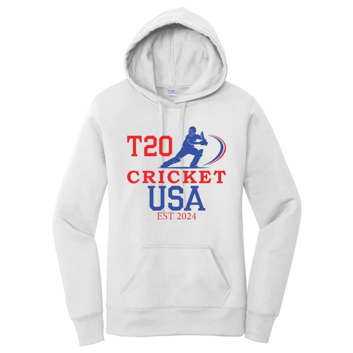 T20 Cricket 2024 Usa Women's Pullover Hoodie