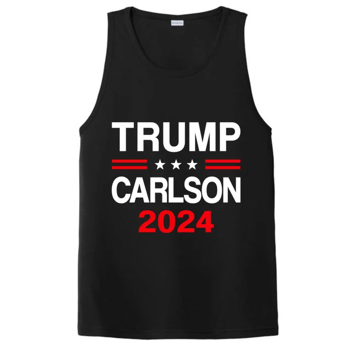 Trump Carlson 2024 President Election Pro America Performance Tank