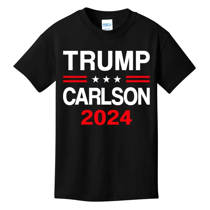 Trump Carlson 2024 President Election Pro America Kids T-Shirt