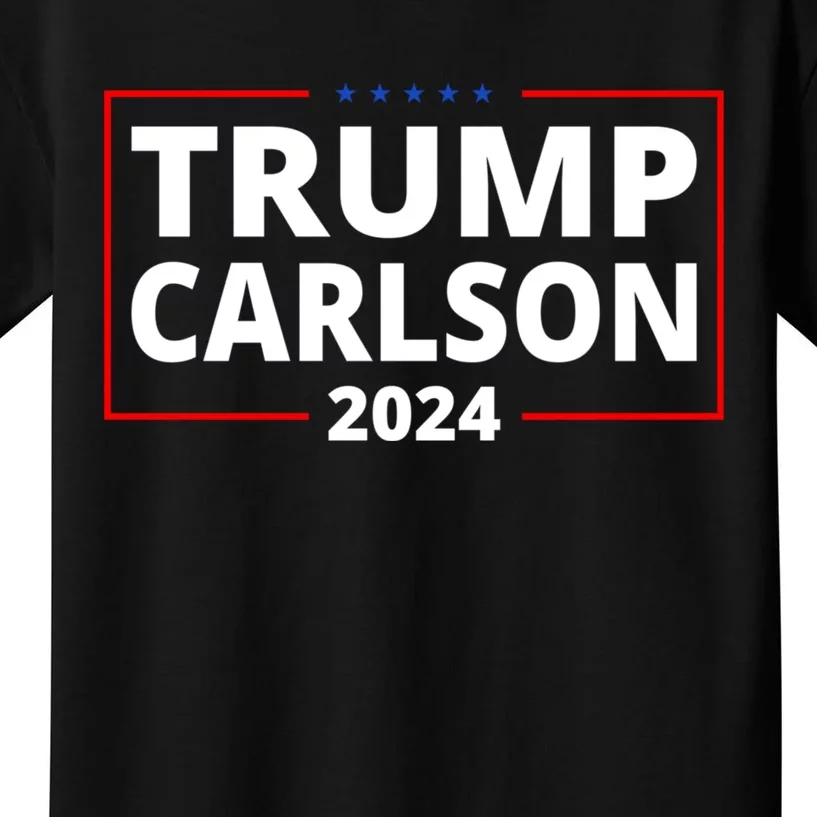 Trump Carlson 2024 President Election Pro America Kids T-Shirt