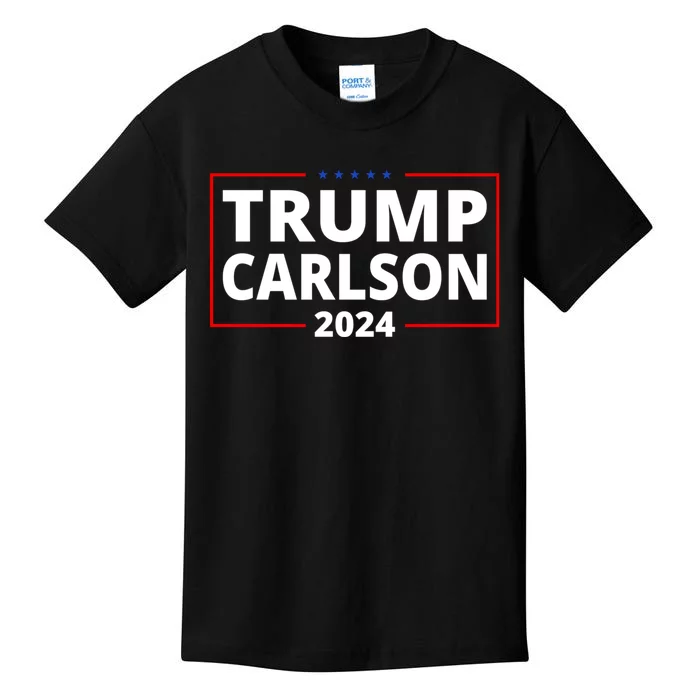 Trump Carlson 2024 President Election Pro America Kids T-Shirt