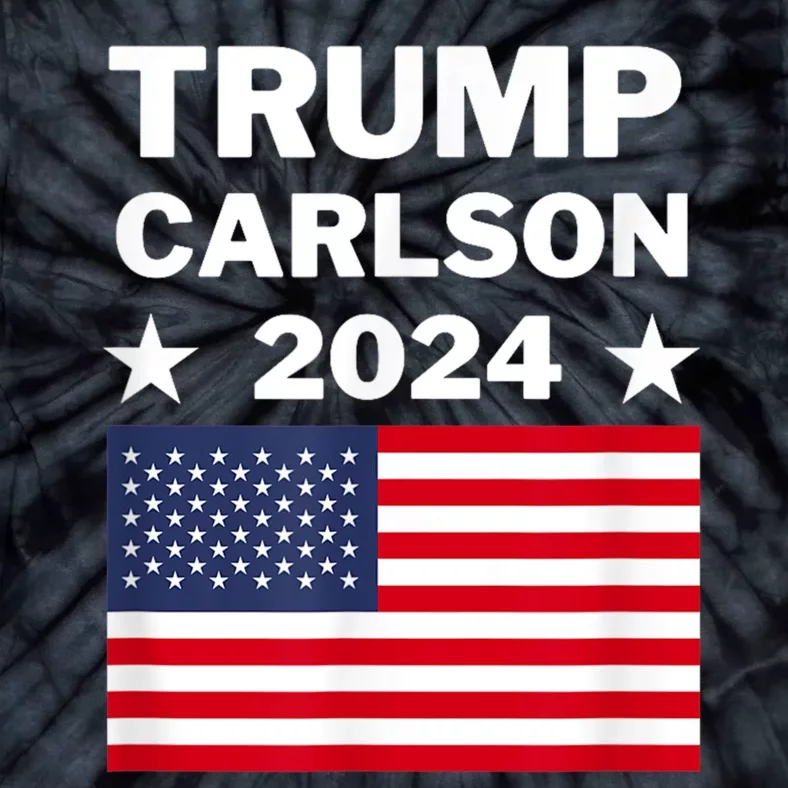 Trump Carlson 2024 President Election Pro America US Flag Tie-Dye T-Shirt