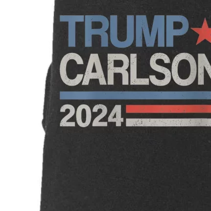 Trump Carlson 2024 President Election Pro America US Flag Doggie 3-End Fleece Hoodie