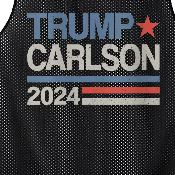 Trump Carlson 2024 President Election Pro America US Flag Mesh Reversible Basketball Jersey Tank